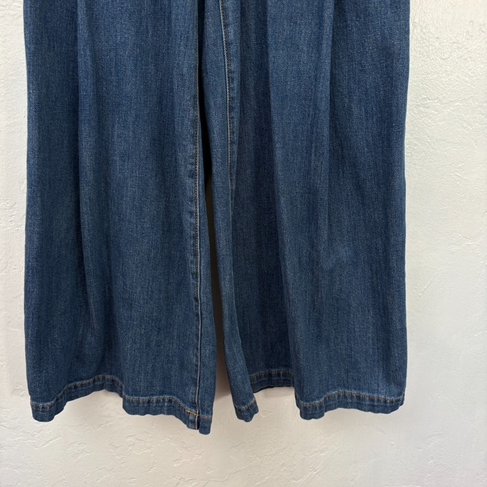 Anthropologie Pilcro Bell Bottom Wide Leg Jeans Women Size 25 Blue High Rise - Picture 5 of 13